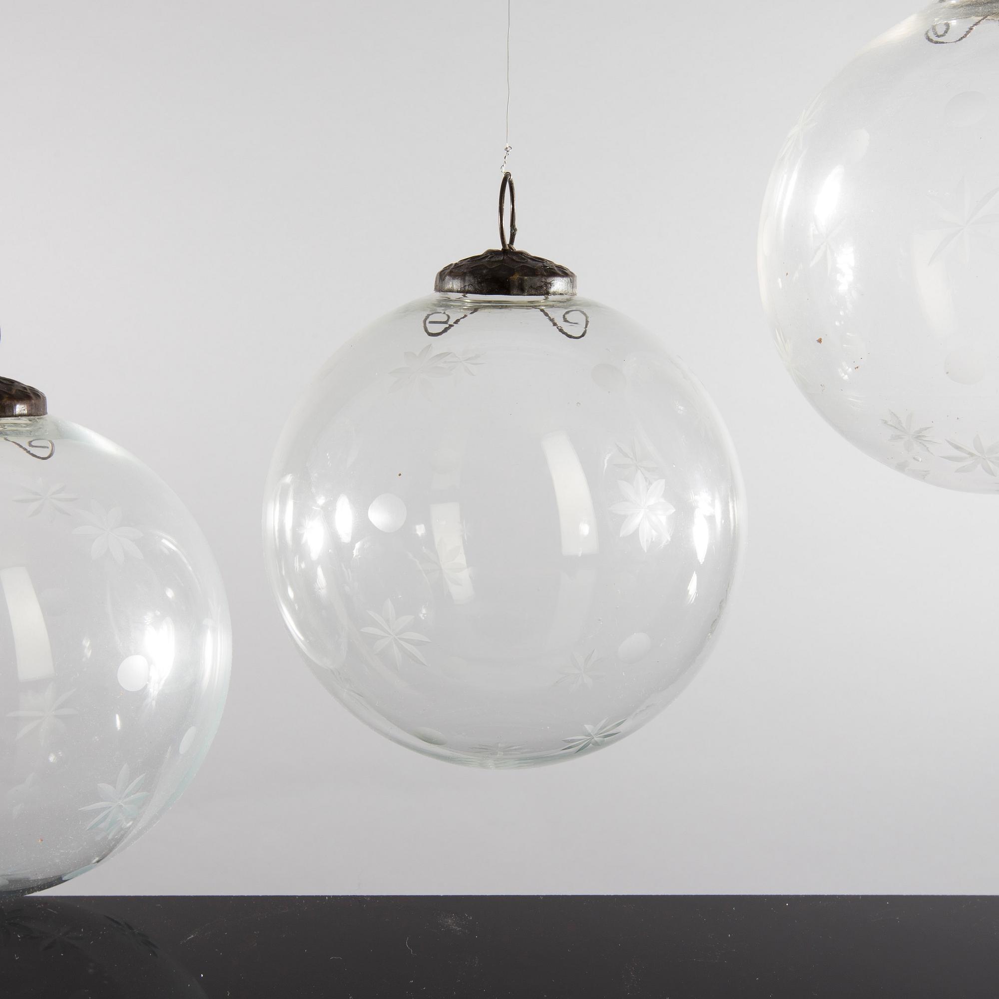 JULGRANSKULOR, 4 st, glas, 1900-tal.