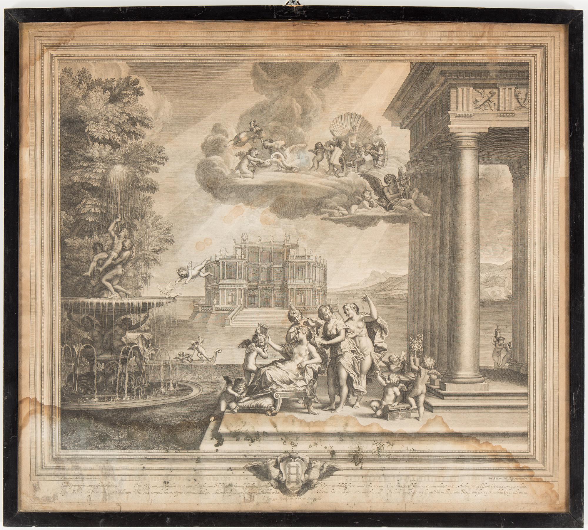 FRANCESCO ALBANI, after, 4 etchings, engraved by Etienne Baudet, dated 1672.