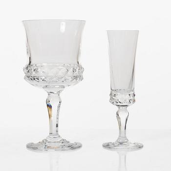 Ingeborg Lundin, a 60-piece glass service, 'Silvia', Orrefors, Sweden.