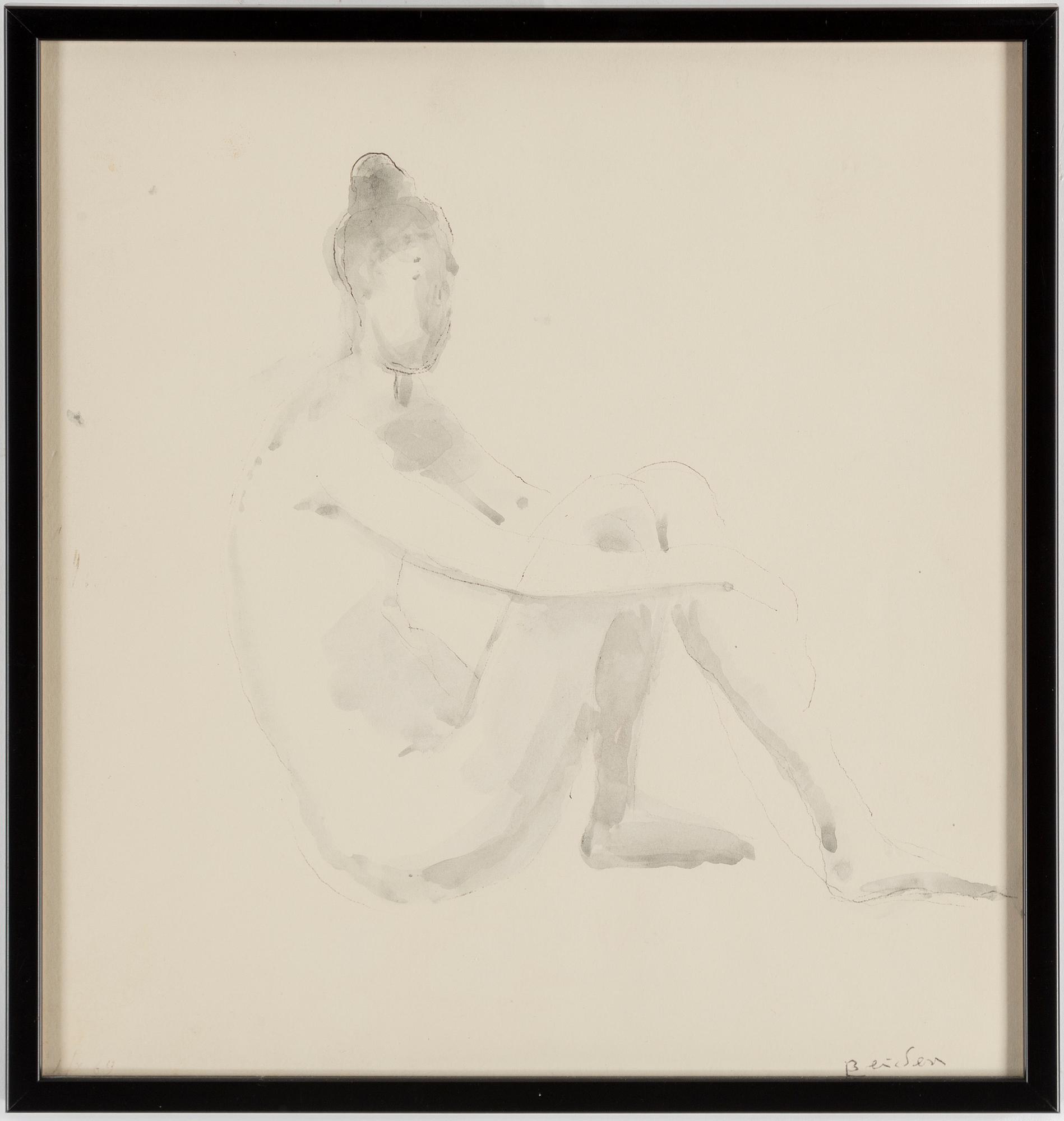 VLADIMIR GRIGORIEVIC WEISBERG, inkwash on paper, signed.