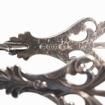 Serveringsbestick, 10 st, silver, bl a Otto Larsson, Landskrona 1920.