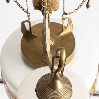 A Jugend brss ceiling lamp, ealry 20th century.