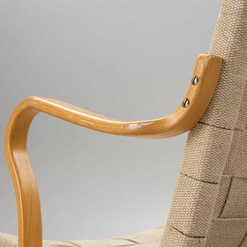 Bruno Mathsson, a pair of armchairs, "Eva", Dux, late 20th century.