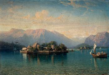 313. Gustaf Wilhelm Palm, "Lago Maggiore, con Isola Bella".
