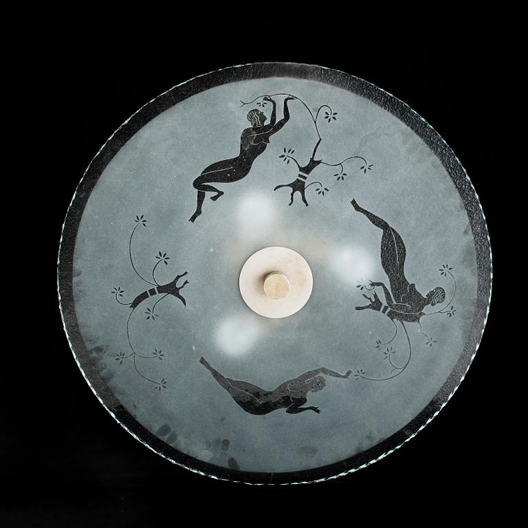 TAKPLAFOND, frostat glas, 1900-talet första hälft.