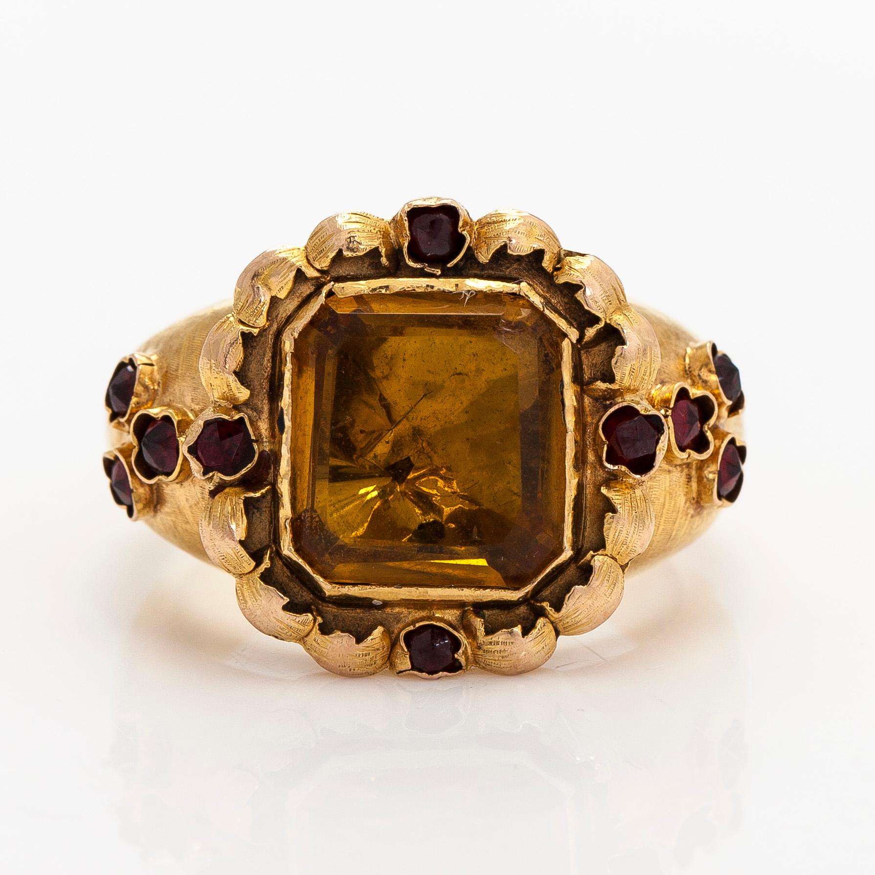 Ring, 18K guld, Gustaf Adolf Veckman, Tavastehus 1861.