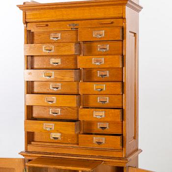 An early 20th century filing cabinet.