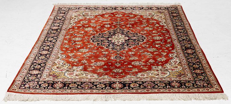 Rug, silk Ghom, approx. 200 x 140 cm.