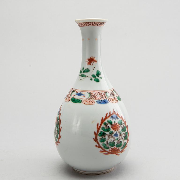 A Chinese 18th century famille verte porcelain vase.