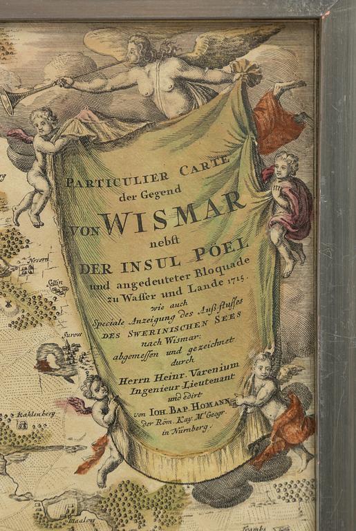 Johann Baptist Homann, "Particulier carte der Gegend von Wismar".
