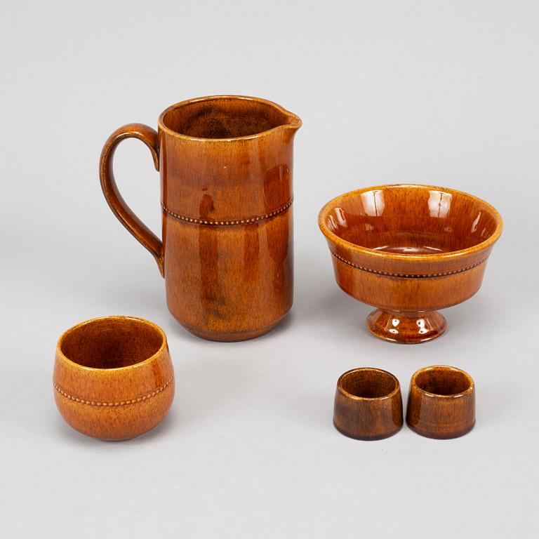 A set of 53 pieces of brown glazed "Old Höganäs"  service.