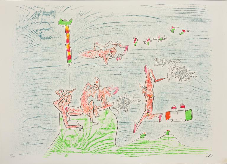ROBERTO MATTA, mapp, "5 litographies", signerade och numrerade 47/100.