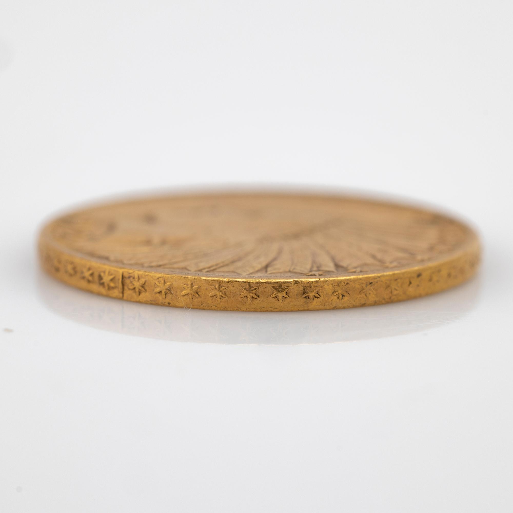 Gold coin USA, 10 dollars 1912.