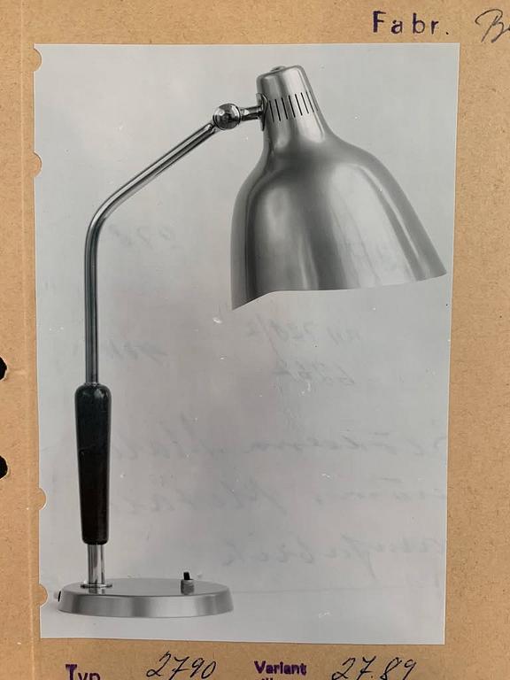 Bröderna Malmströms Metallvarufabrik, a table lamp model "2790", Malmö, 1950s.