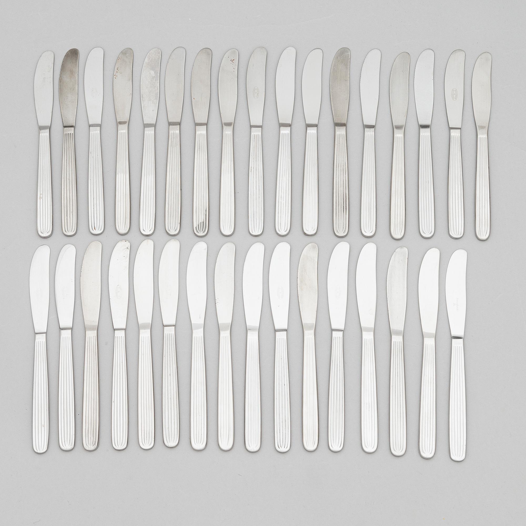 Kaj Franck, bestickserie, 220 st, rostfritt stål, "Scandia", Hackman Sorsakoski. Formgiven 1952.