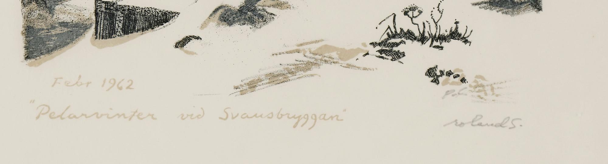 ROLAND SVENSSON, färglitografi, signerad, provtryck.