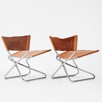 Erik Magnussen, a pair of 'Z-down chairs', Torben Ørskov, Denmark, circa 1968.