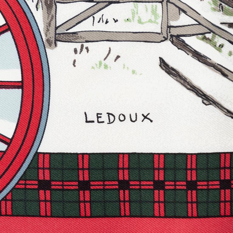 Hermès, scarf "L'Hiver en Poste".