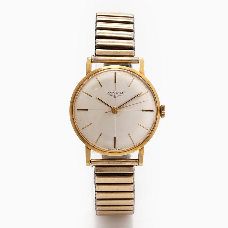 Longines, armbandsur, 34 mm, 18K, manuell, ca 1968.