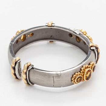 Armband," Callista", 18K guld, stål, fasettslipade citriner, Kaufmann de Suisse.