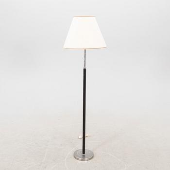 A Philips leather and chrome floor lamp model no 590A later part of the 20th century.