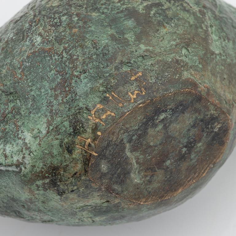 Henrik Allert, skulptur, patinerad brons, signerad.