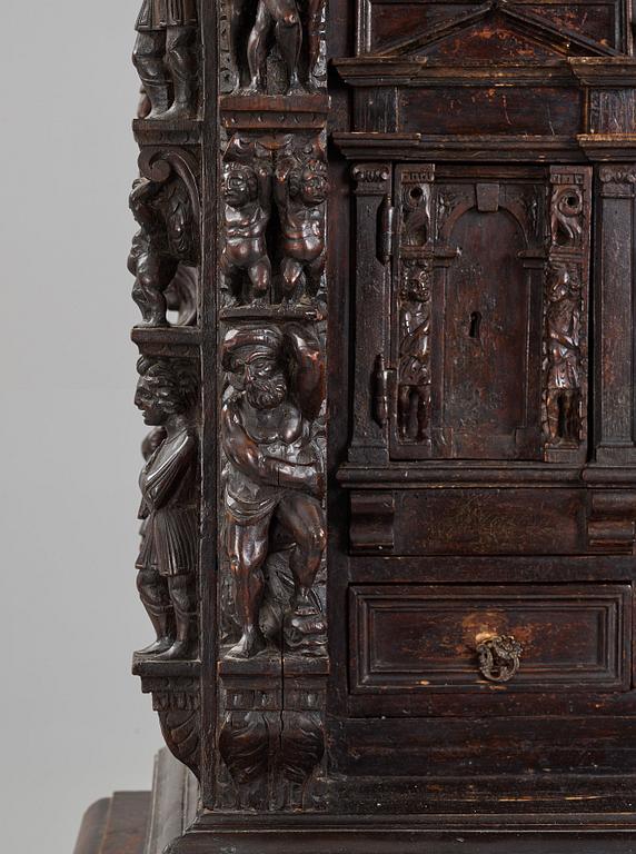 A Renaissance-style cupboard, 1800's, with older parts.