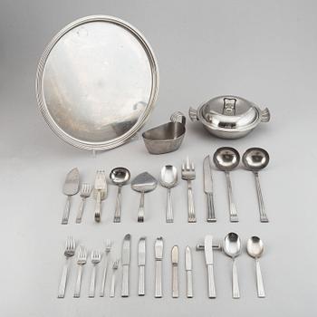 A set of stainless steel flatware, 191 pcs, "Thebe", design Folke Ahström for Gense, Sweden, 1950/60s.