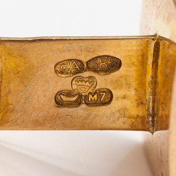 Björn Weckström, A pair of 14K gold cufflinks "Ravines". Lapponia 1965.