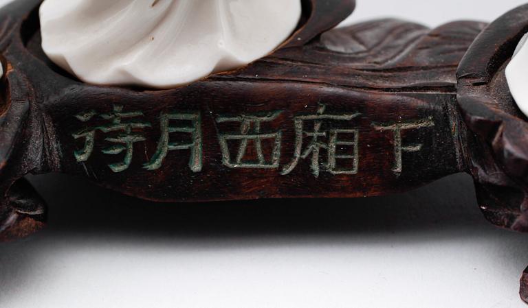 FIGURER, 3 st, porslin, Kina, blanc de chine.
