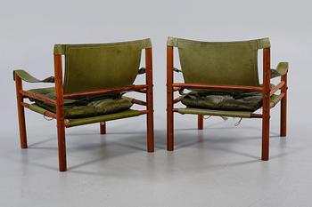KARMSTOLAR, ett par, "Sirocco", Arne Norell, Norell Möbel AB, 1960/1970-tal.