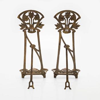 Valokuvatelineitä, pari, Jugend, 1900-luvun alku.