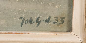 Johannes Gebhard, water colour, signed and dated-33.