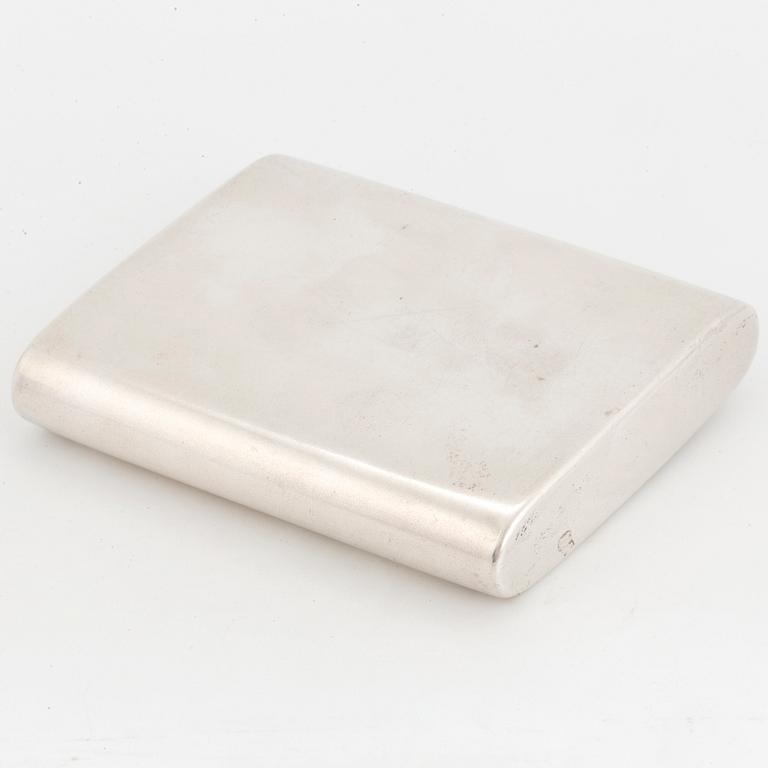 Silver cigarette case, Estonian hallmarks.