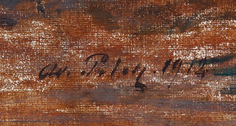 AXEL PETER, olja på duk. Sign o dat 1912.