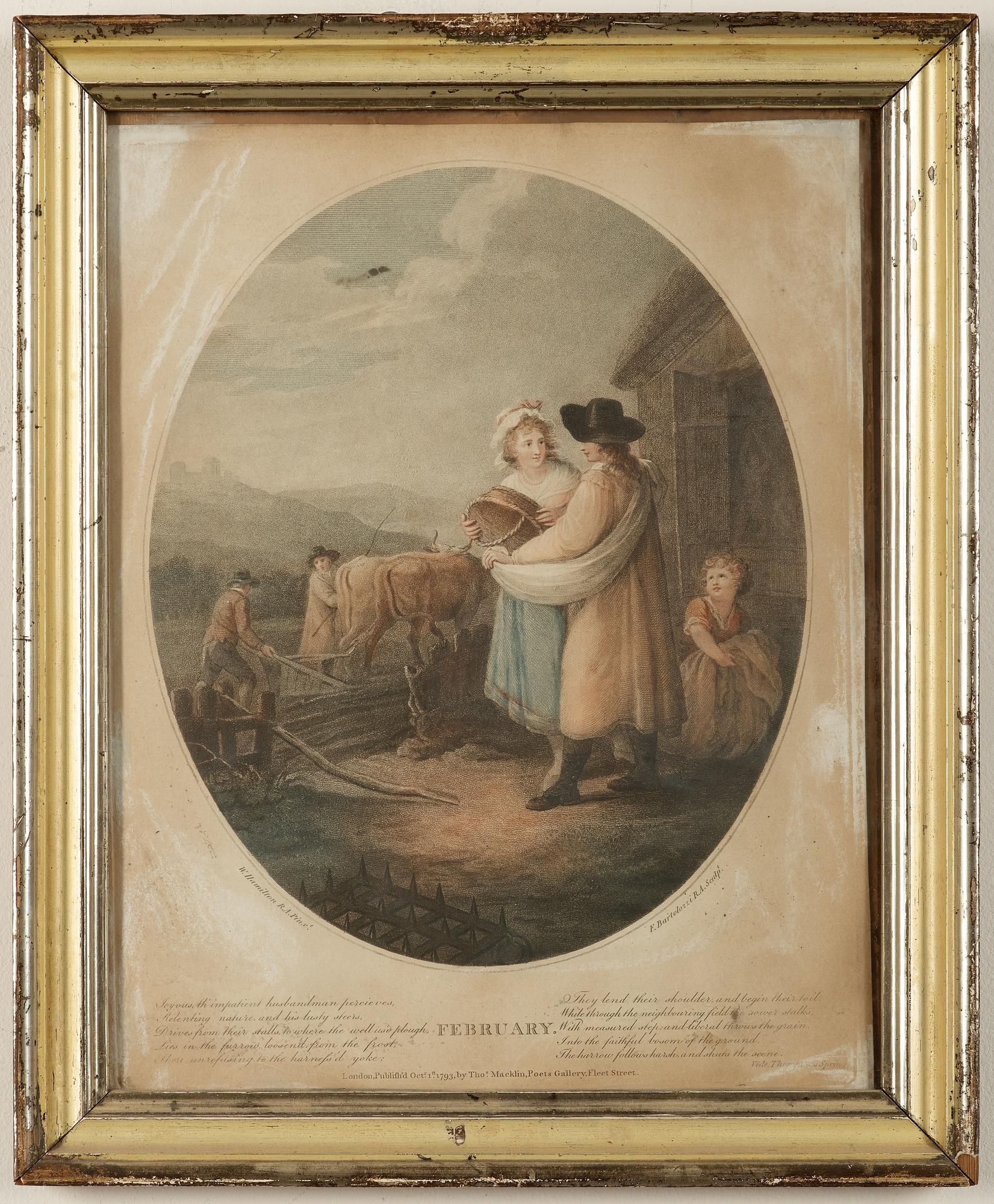 GRAVYRER. 12 st, England 1800-tal.