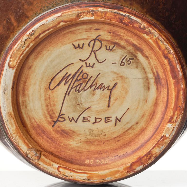 Carl-Harry Stålhane, a unique stoneware vase, Rörstrand Sweden 1965.