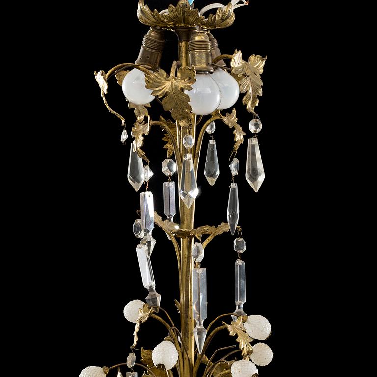 A late 19th century oskarian chandelier.