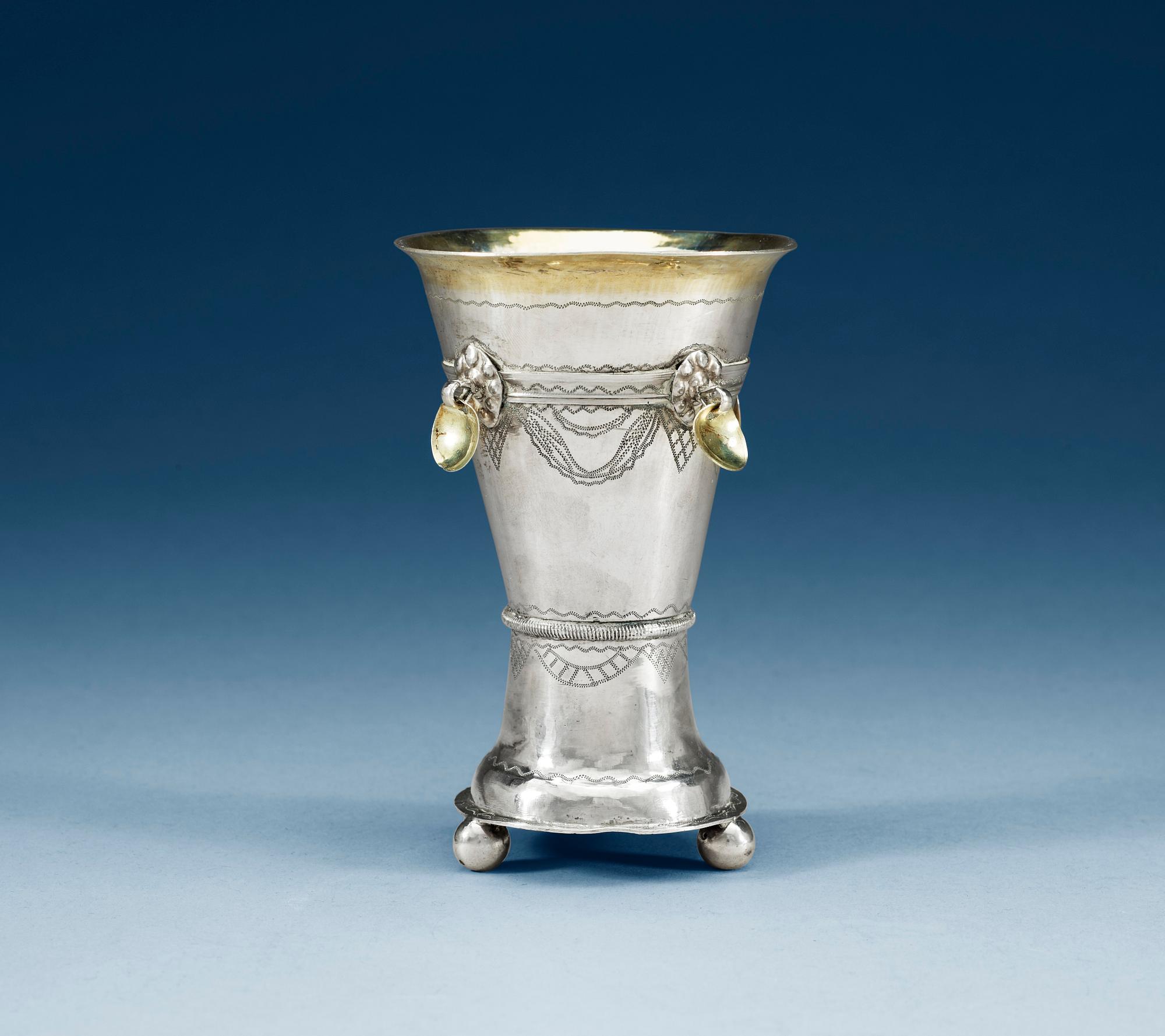SKRAMMELBÄGARE, silver, Norge, 1800-tal. Vikt: 125 gram.