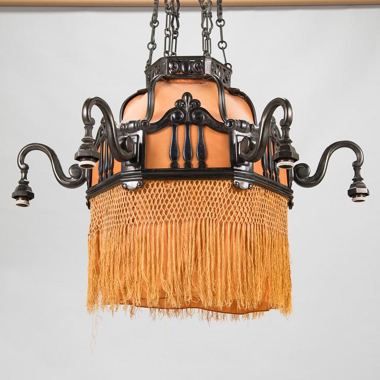 A Jugend style ceiling light, around 1900.