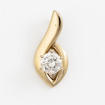Hänge, 14K vitguld med briljantslipad diamant.