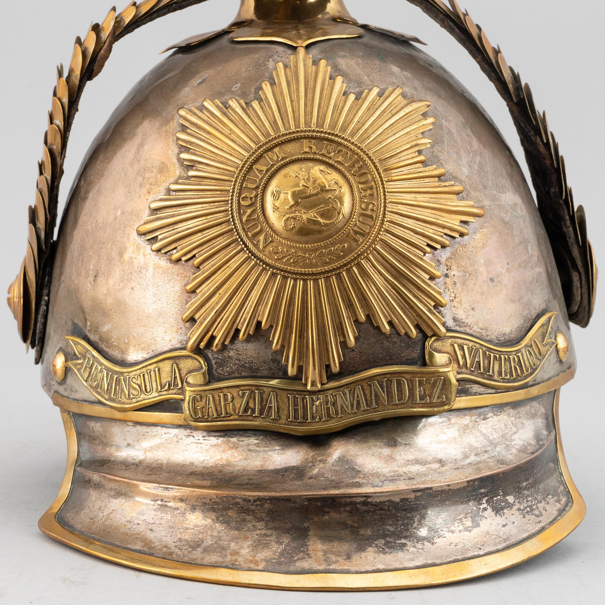 A Hanover 1846 pattern  Kurassier helmet.
