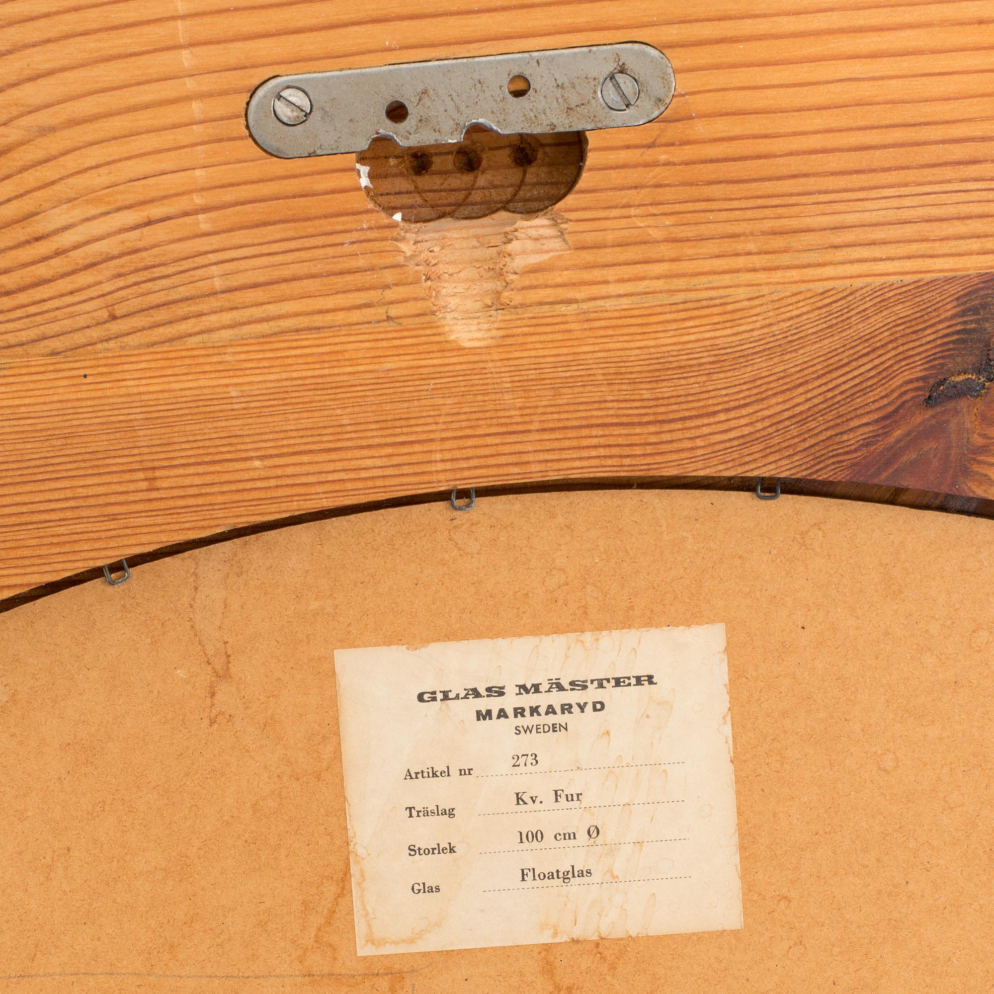 SPEGEL, furu. Glas Mäster Markaryd.