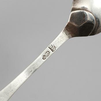 SENAPSKANNA, silver, Melchior Faust, Göteborg, gustaviansk, 1791, vikt 120 gram.