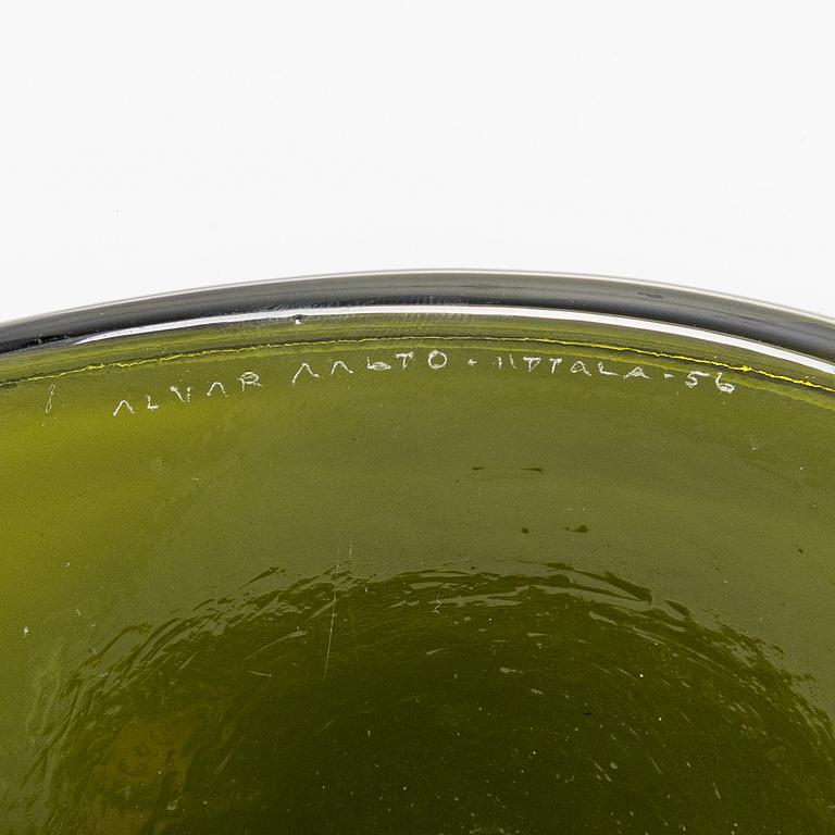 Alvar Aalto, fat, 4 st, modell 3900-37 signerad Alvar Aalto Iittala -56.