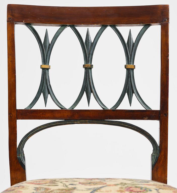 A set of six Russian Empire chairs, early 19th century.