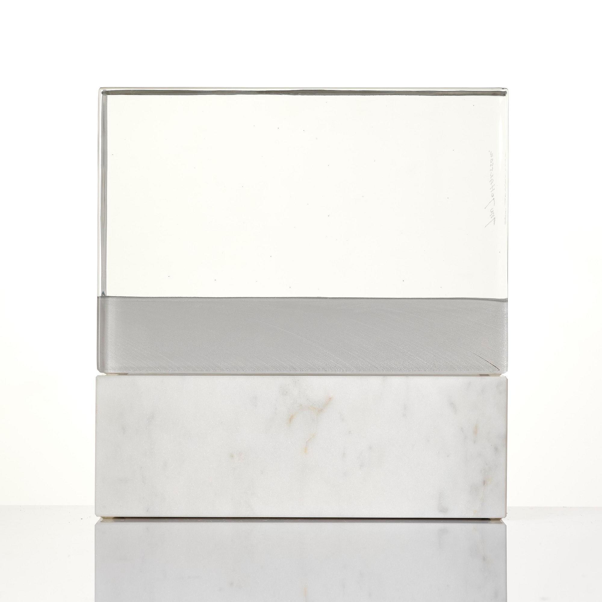 Jan Johansson, unik skulptur, slipat glas, Orrefors 1999.