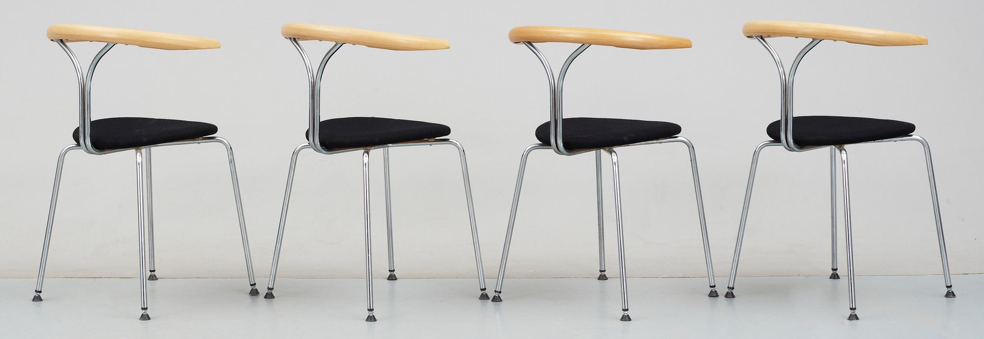 STOLAR, 4 st,  Björn Alge, Lindlöfs Interiör, Lammhult. Stämpelmärkta.