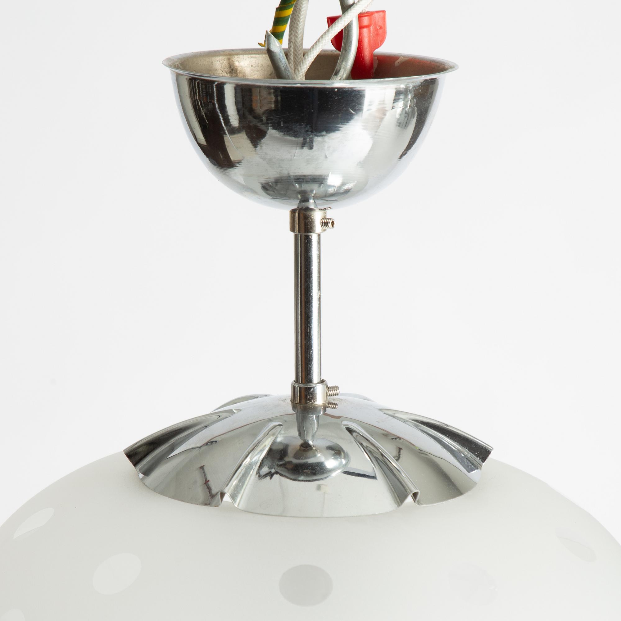 Flygsfors Glasbruk, taklampa, modell 513 P, 1940-50-tal.