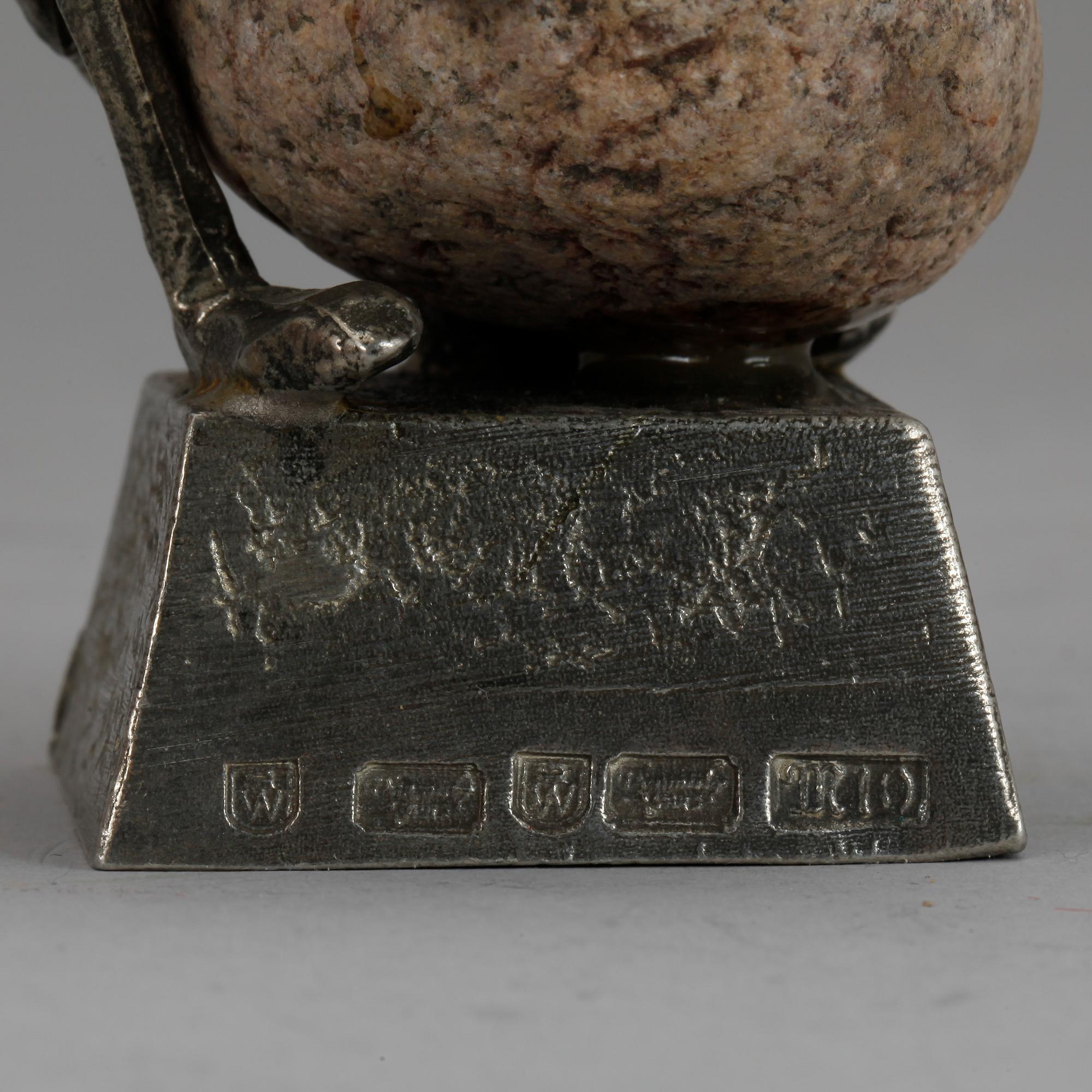 HENRY GUSTAFSSON, skulptur , "Lyftet", tenn och sten, 1989.